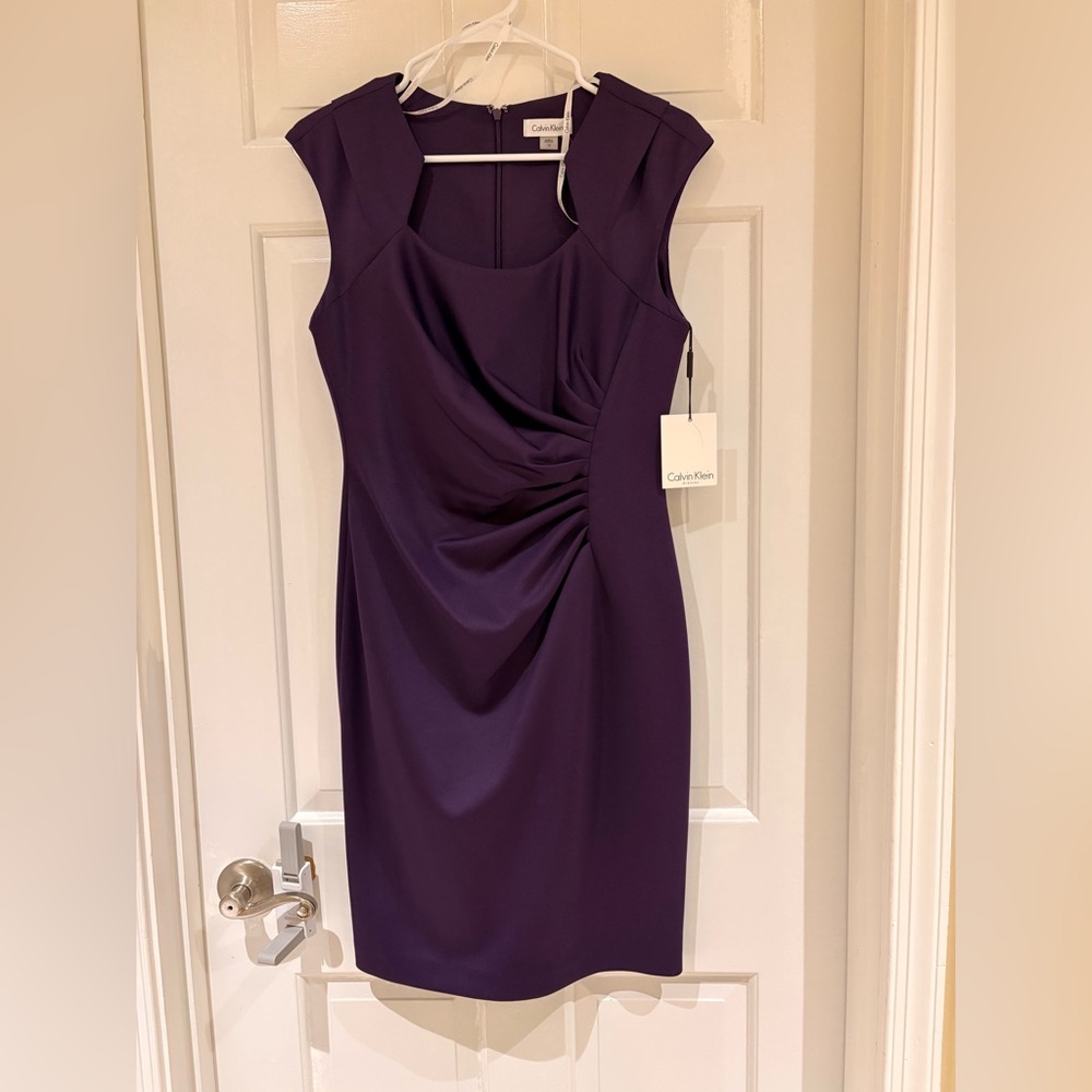 Calvin Klein Deep Purple Midi Dress